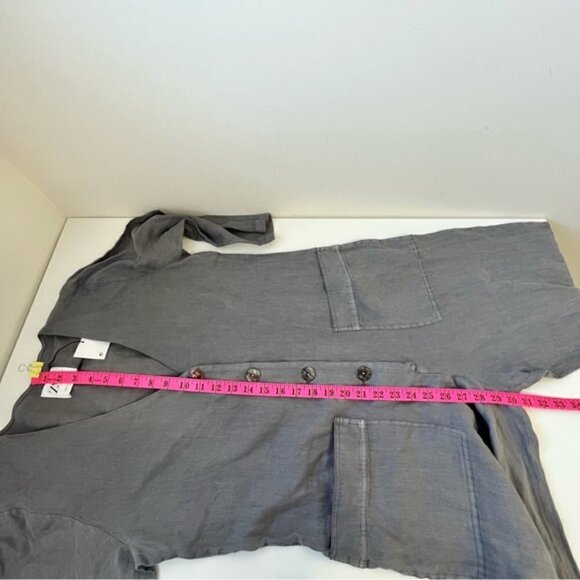 NWT Zara Gray Button Front Linen Lillian Jumpsuit Size S - Picture 13 of 15